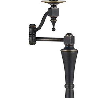 Bronze Swing Arm Floor Lamp w/ Shade