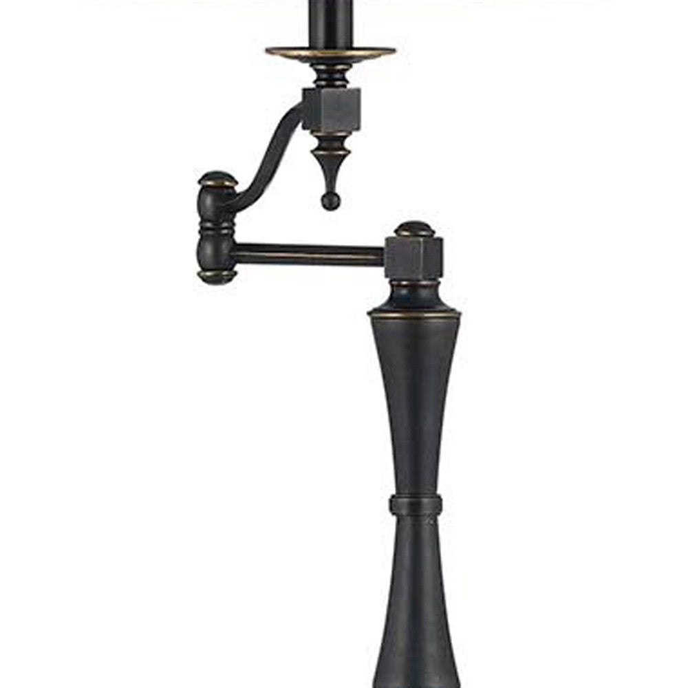 Bronze Swing Arm Floor Lamp w/ Shade