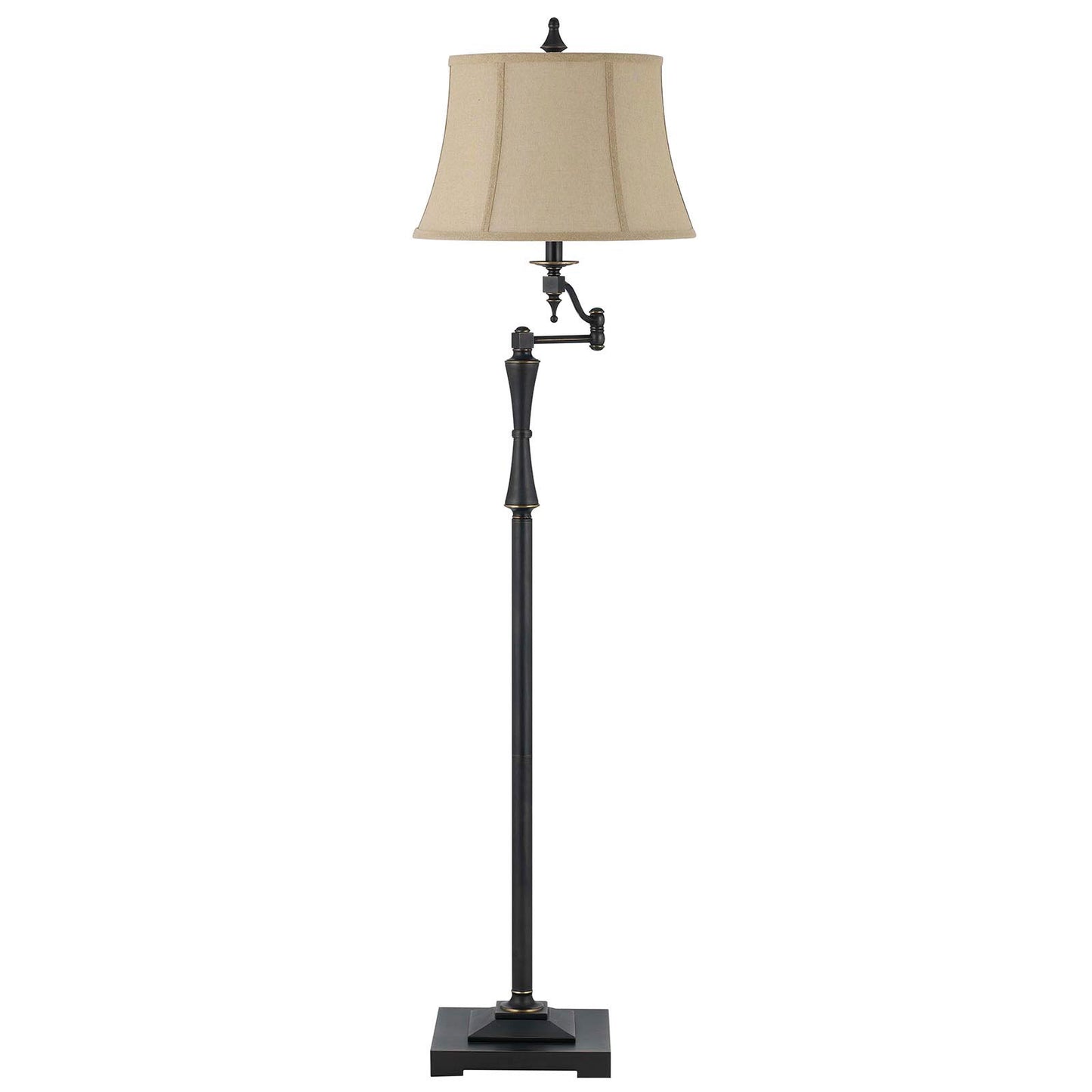Bronze Swing Arm Floor Lamp w/ Shade