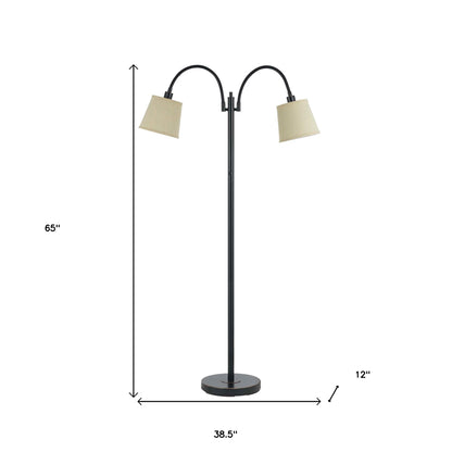 Bronze 2-Light Floor Lamp w/