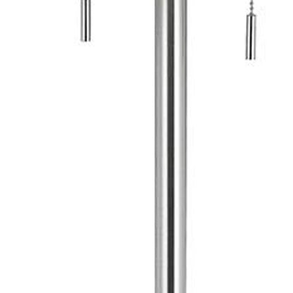 Nickel 2-Light Floor Lamp w/ Shade