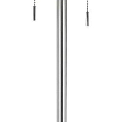 Nickel 2-Light Floor Lamp w/ Shade