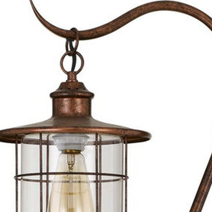 Rusted Floor Lamp w/ Rust Glass Shade