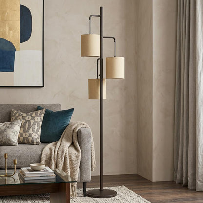 Bronze 3-Light Floor Lamp w/ Shade