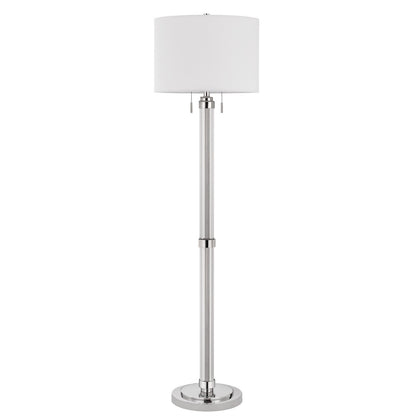 Chrome 2-Light Floor Lamp w/ Shade