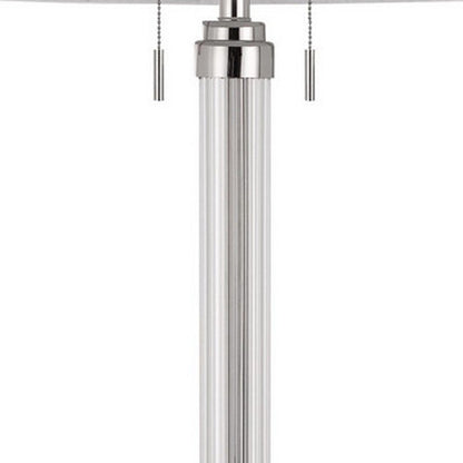 Chrome 2-Light Floor Lamp w/ Shade