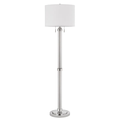Chrome 2-Light Floor Lamp w/ Shade