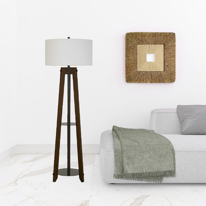 Brown Tripod Floor Lamp w/ Shade