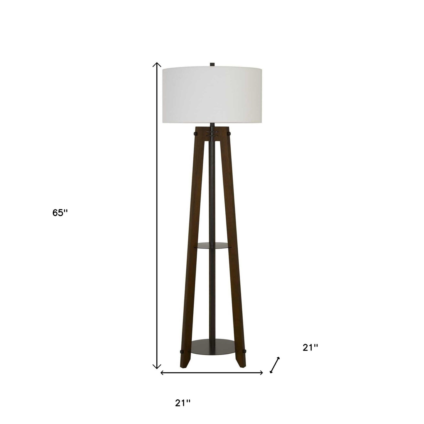 Brown Tripod Floor Lamp w/ Shade