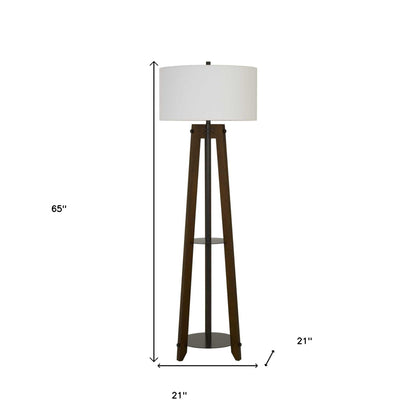 Brown Tripod Floor Lamp w/ Shade