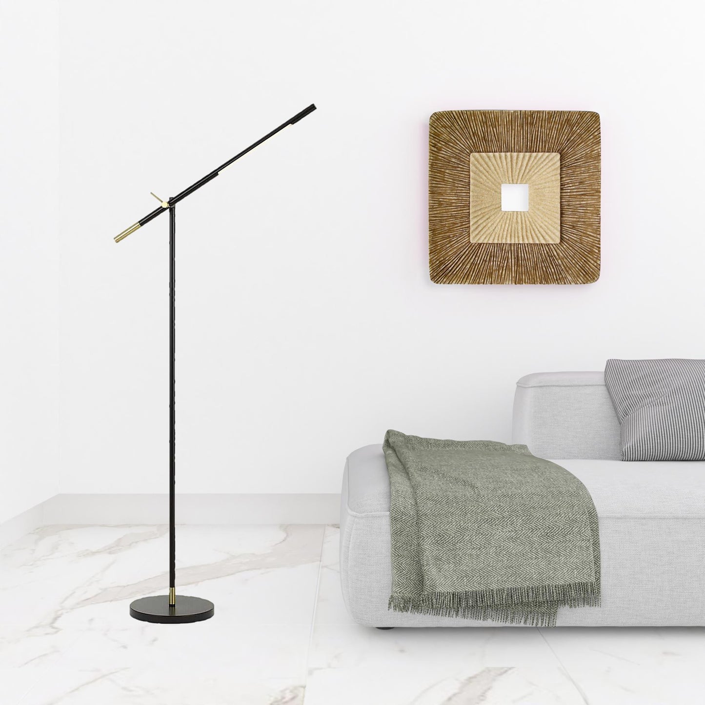 Black Adjustable Floor Lamp