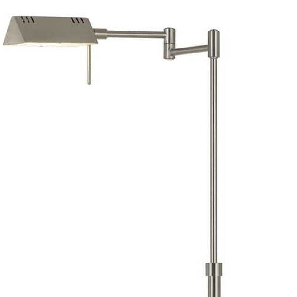 Nickel Adjustable Swing Arm Floor Lamp