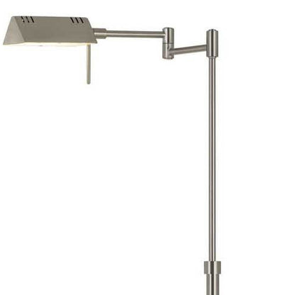Nickel Adjustable Swing Arm Floor Lamp