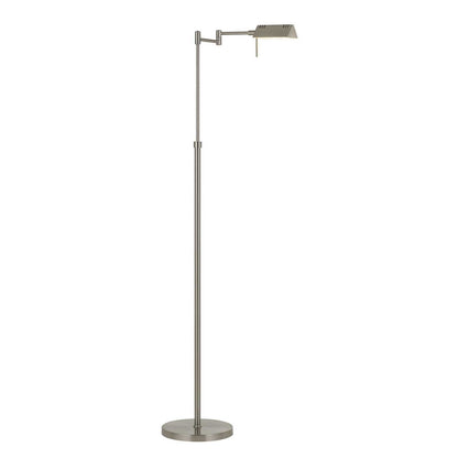 Nickel Adjustable Swing Arm Floor Lamp