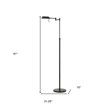 Bronze Adjustable Swing Arm Floor Lamp