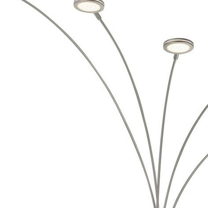Nickel 5-Light Arc Floor Lamp