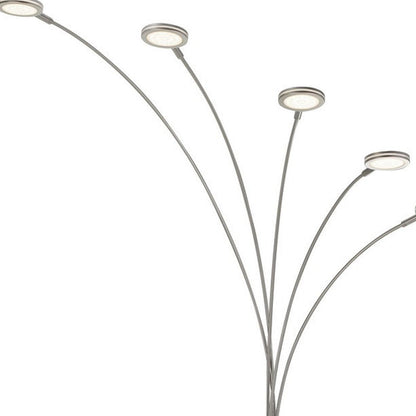 Nickel 5-Light Arc Floor Lamp