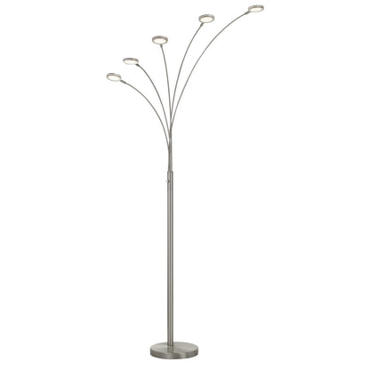 Nickel 5-Light Arc Floor Lamp