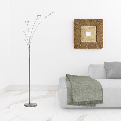 Nickel 5-Light Arc Floor Lamp