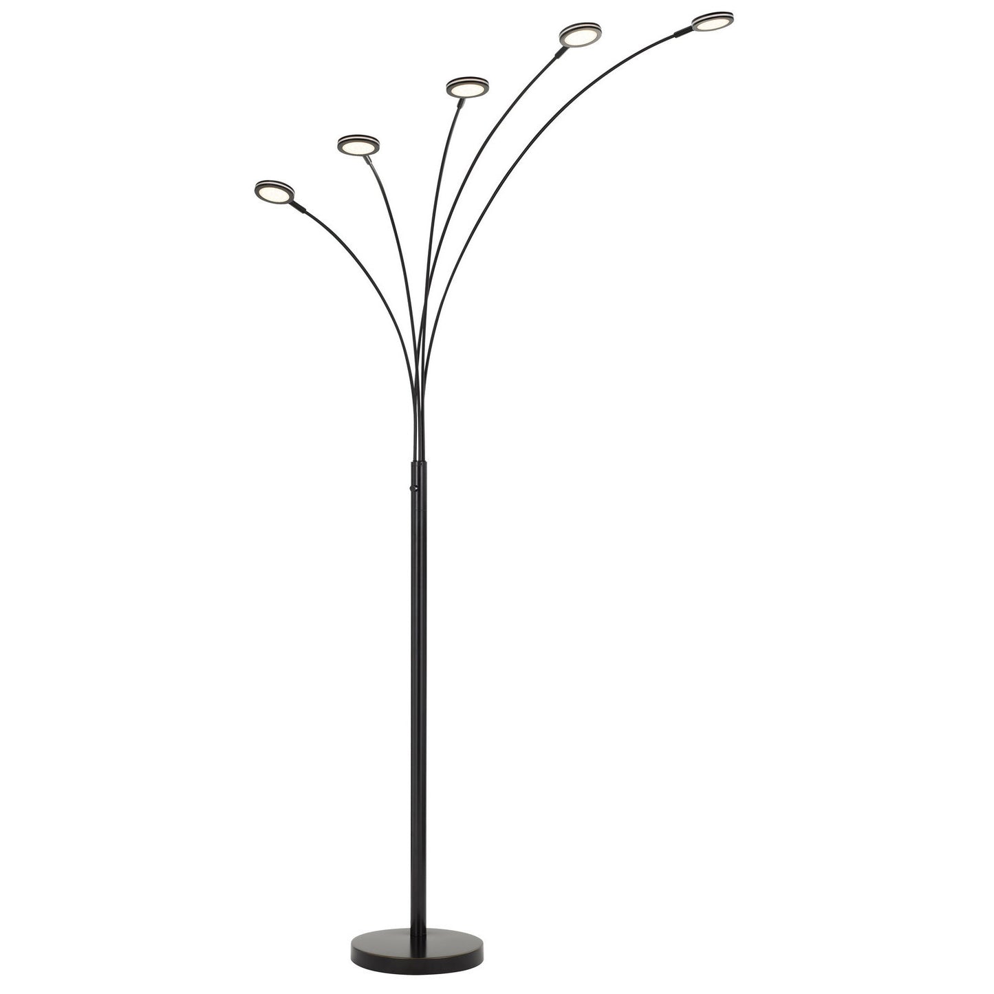 Bronze 5-Light Arc Floor Lamp