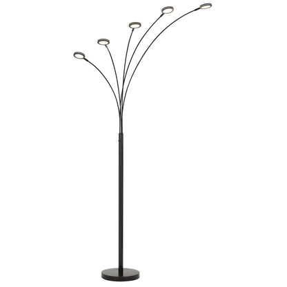 Bronze 5-Light Arc Floor Lamp