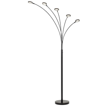 Bronze 5-Light Arc Floor Lamp