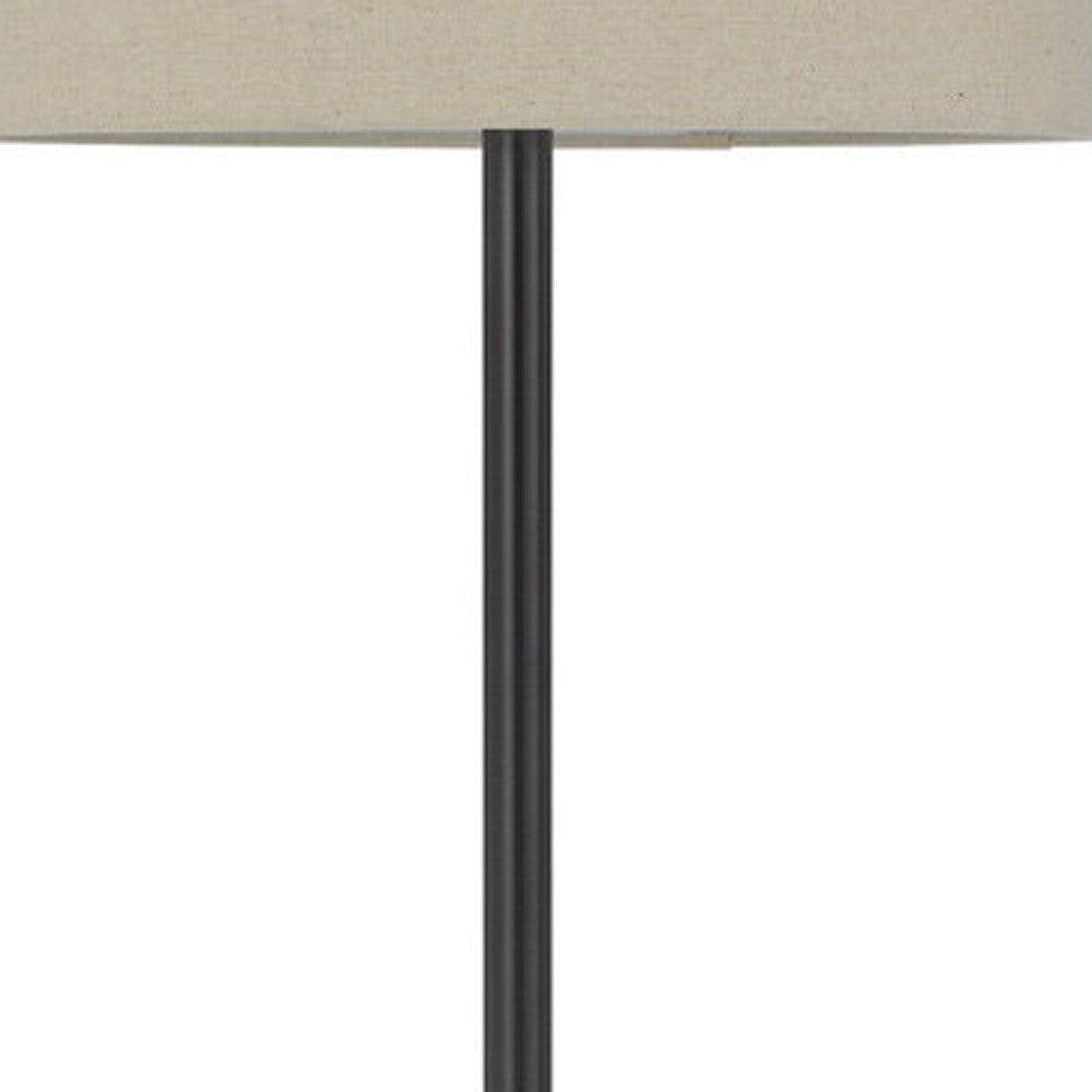 Bronze Tray Table Floor Lamp w/ Shade