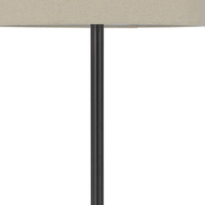 Bronze Tray Table Floor Lamp w/ Shade