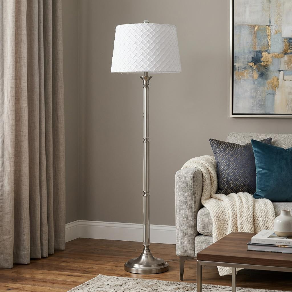 Nickel Floor Lamp w/ Shade