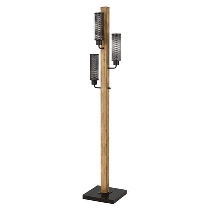Brown 3-Light Floor Lamp w/ Shade