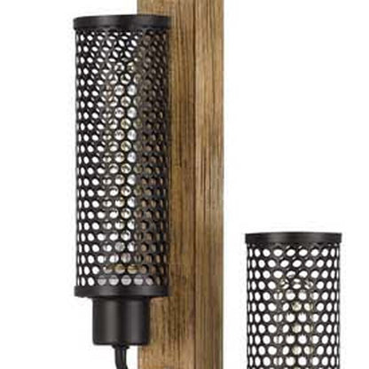 Brown 3-Light Floor Lamp w/ Shade