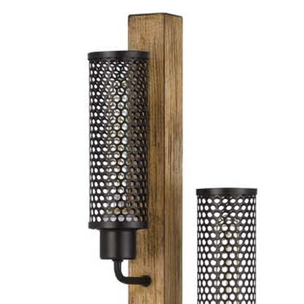 Brown 3-Light Floor Lamp w/ Shade
