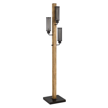 Brown 3-Light Floor Lamp w/ Shade