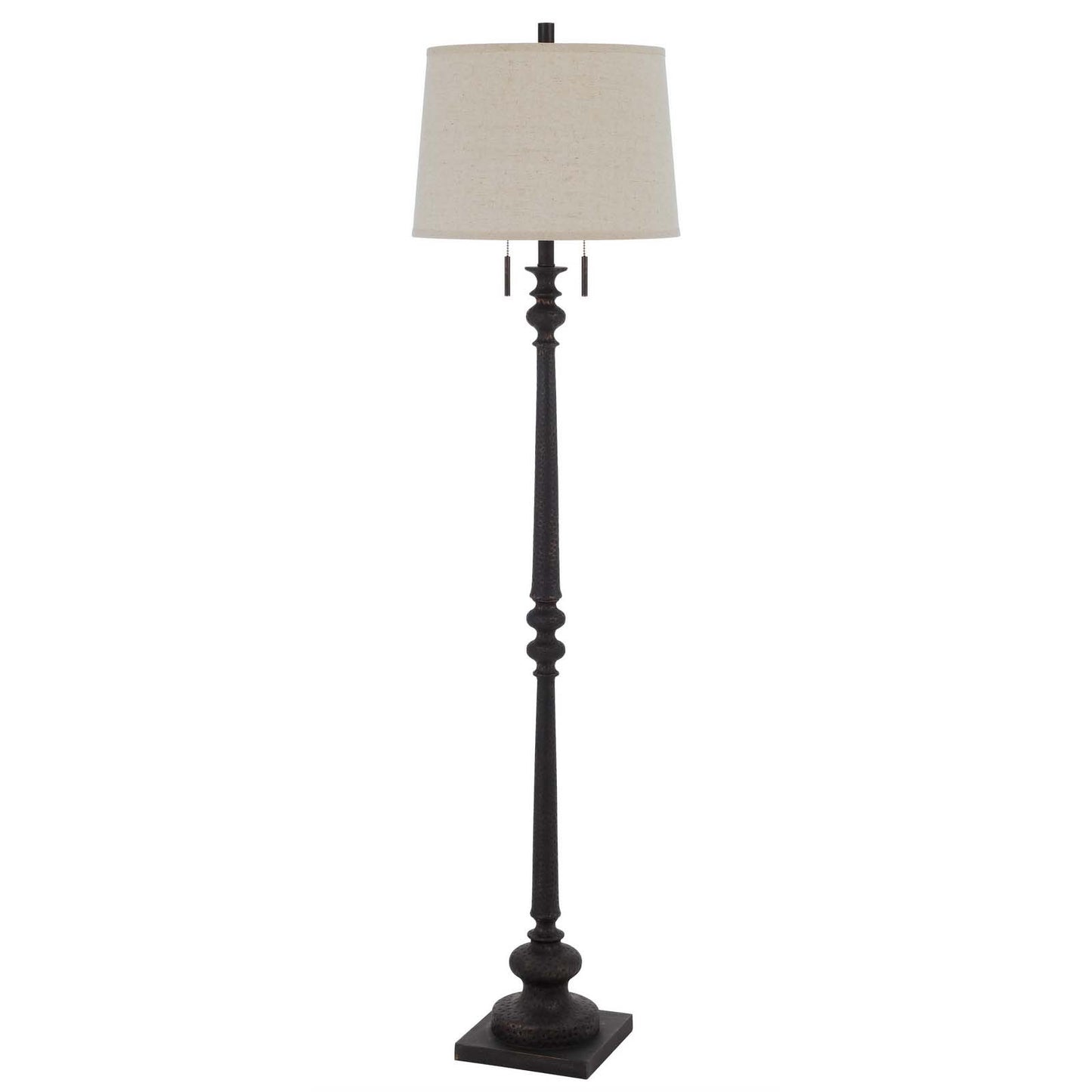 Rusted 2-Light Floor Lamp w/ Shade