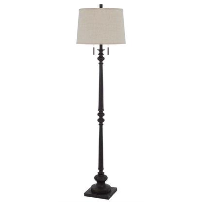Rusted 2-Light Floor Lamp w/ Shade