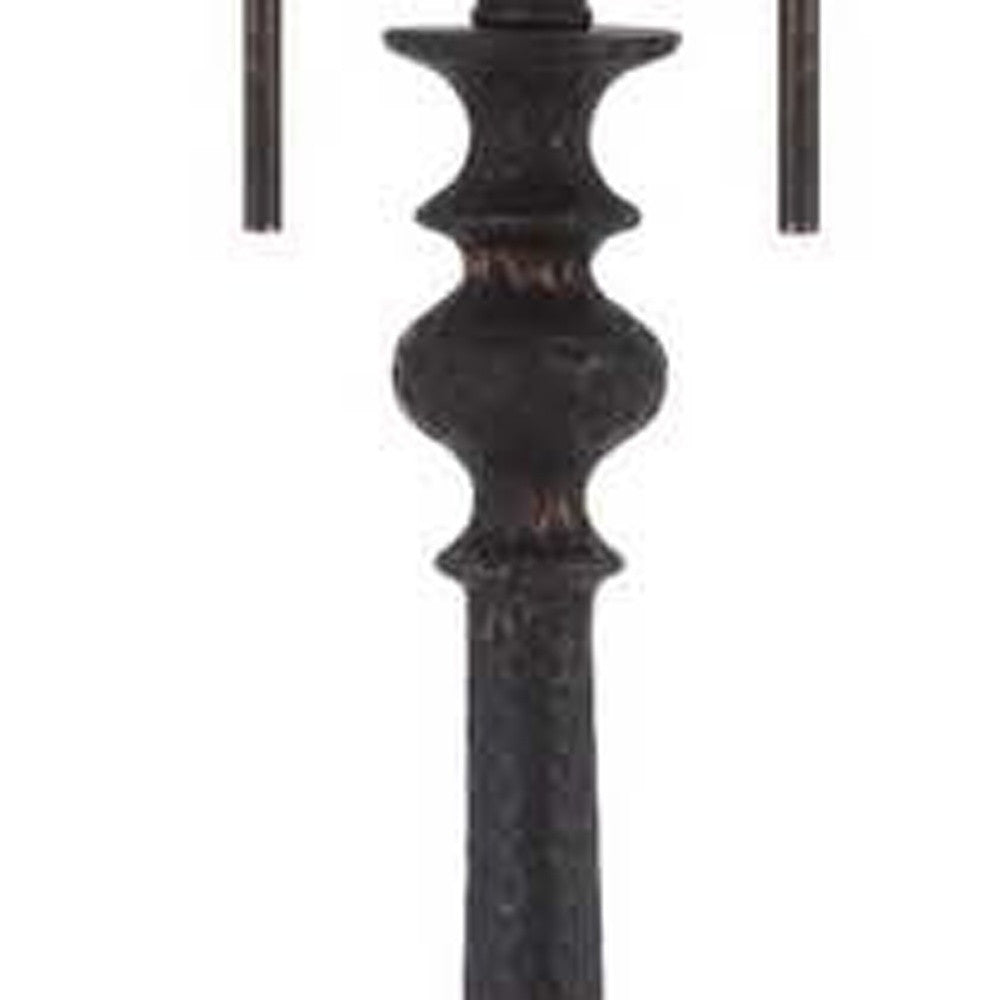Rusted 2-Light Floor Lamp w/ Shade