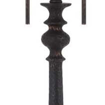 Rusted 2-Light Floor Lamp w/ Shade