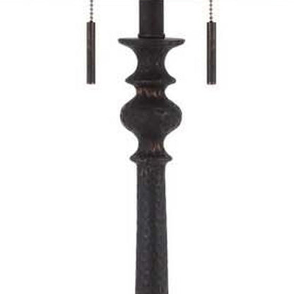Rusted 2-Light Floor Lamp w/ Shade