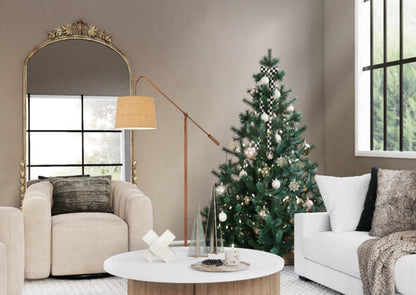 Rusted Adjustable Floor Lamp w/ Rust Shade