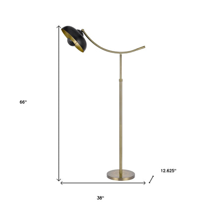 Bronze Adjustable Arc Floor Lamp w/ Shade