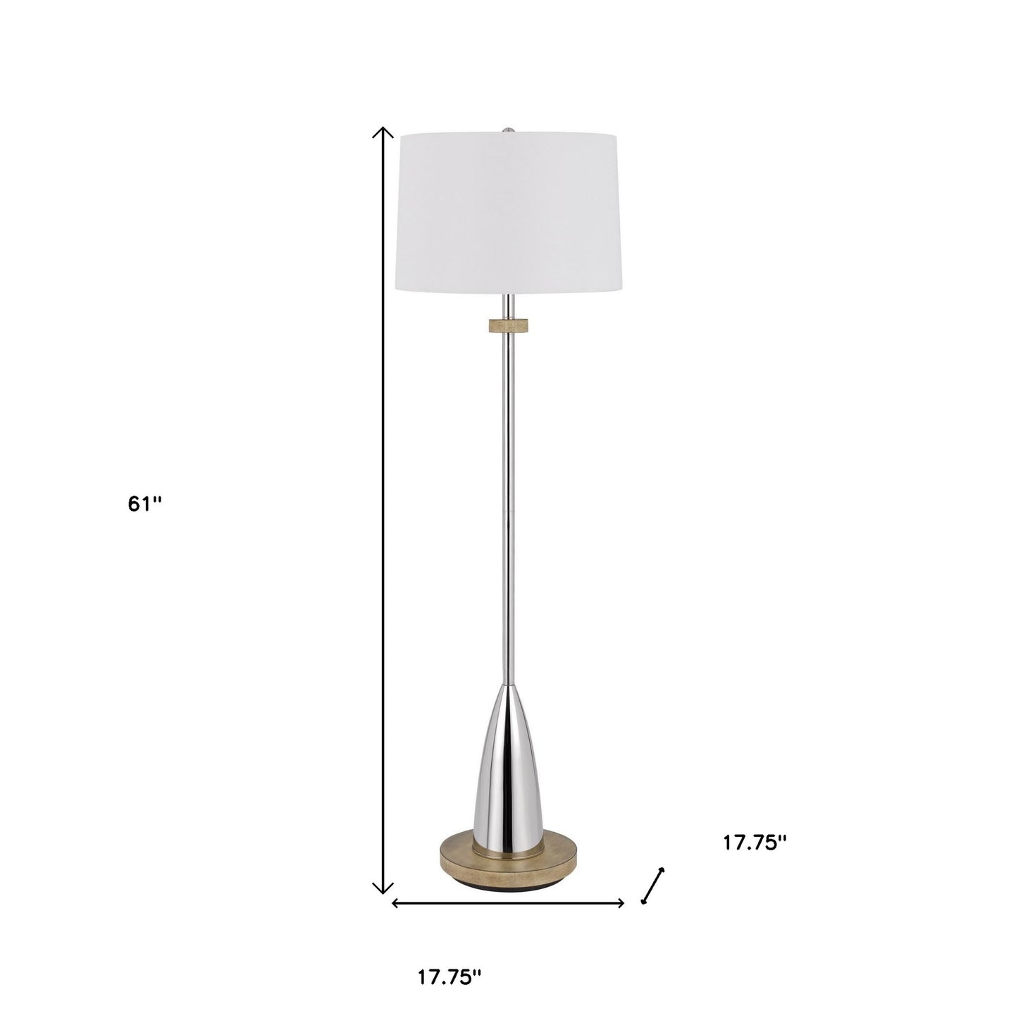 Chrome Floor Lamp w/ Shade