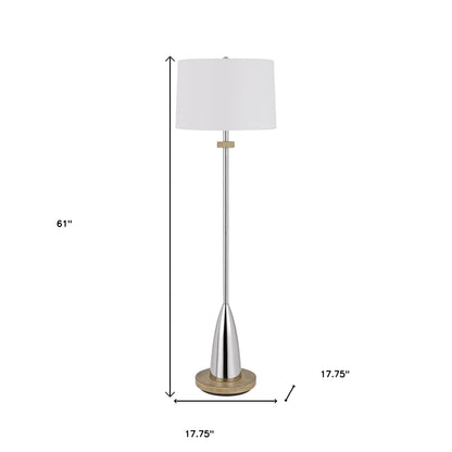 Chrome Floor Lamp w/ Shade