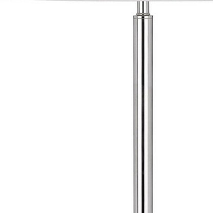 Chrome Tray Table Floor Lamp w/ Shade