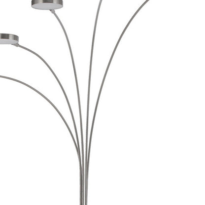 Nickel 5-Light Arc Floor Lamp