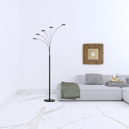 Bronze 5-Light Arc Floor Lamp