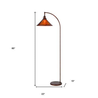 Rusted Floor Lamp w/ Shade