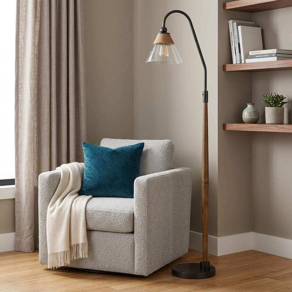 Brown Floor Lamp w/ Shade
