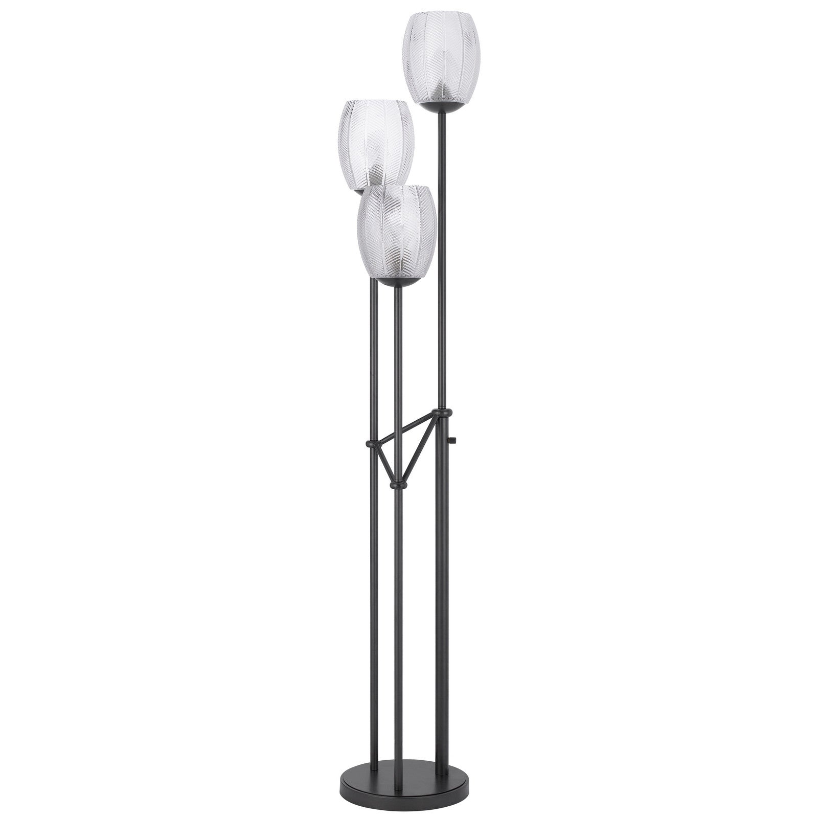 Black 3-Light Floor Lamp w/ Shade