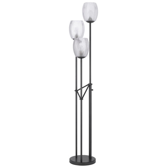 Black 3-Light Floor Lamp w/ Shade