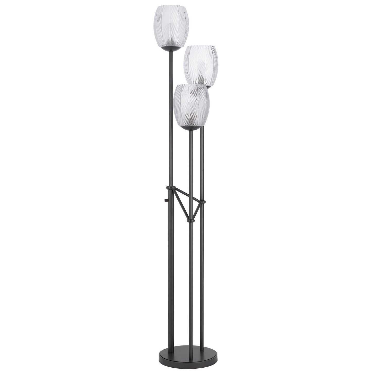 Black 3-Light Floor Lamp w/ Shade